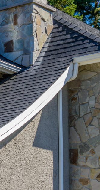 Asphalt shingle roof detail in Centennial, CO
